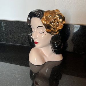 Dita Von Teese Head Vase-Gold Limited Edition